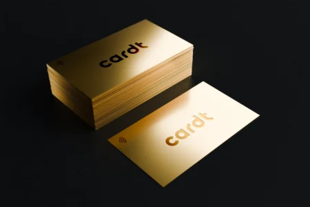 Mirror Gold NFC Business Cards